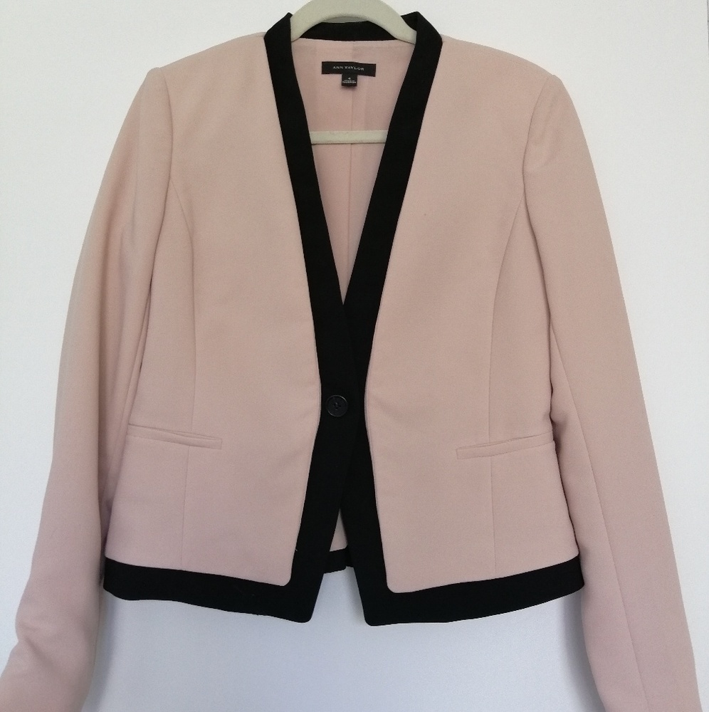 Anne Taylor Black and Nude Suit